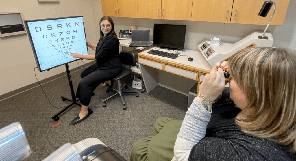 A Low vision exam (Stargardt’s disease)